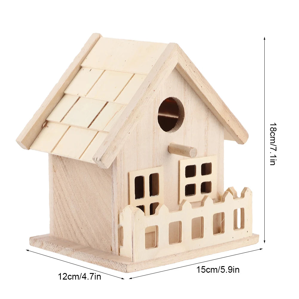 Wooden Bird House for Outdoor Use