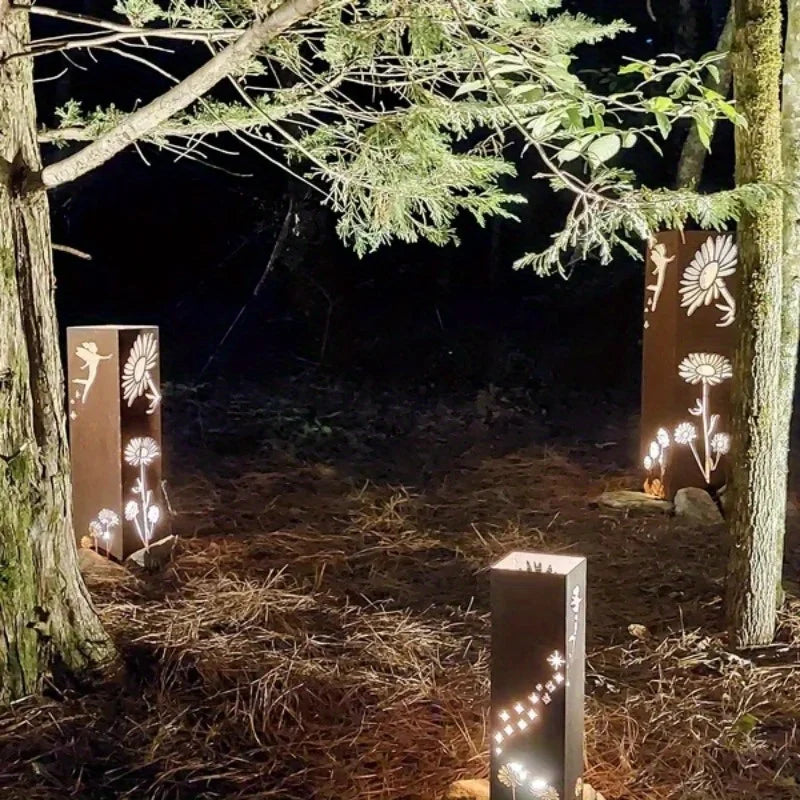Fairy and Mushroom Garden Column/ Outdoor-Indoor