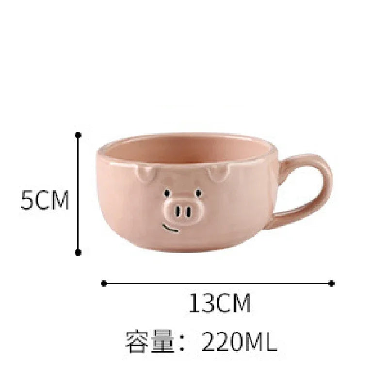 Creative Cute Pink Pig Dishes