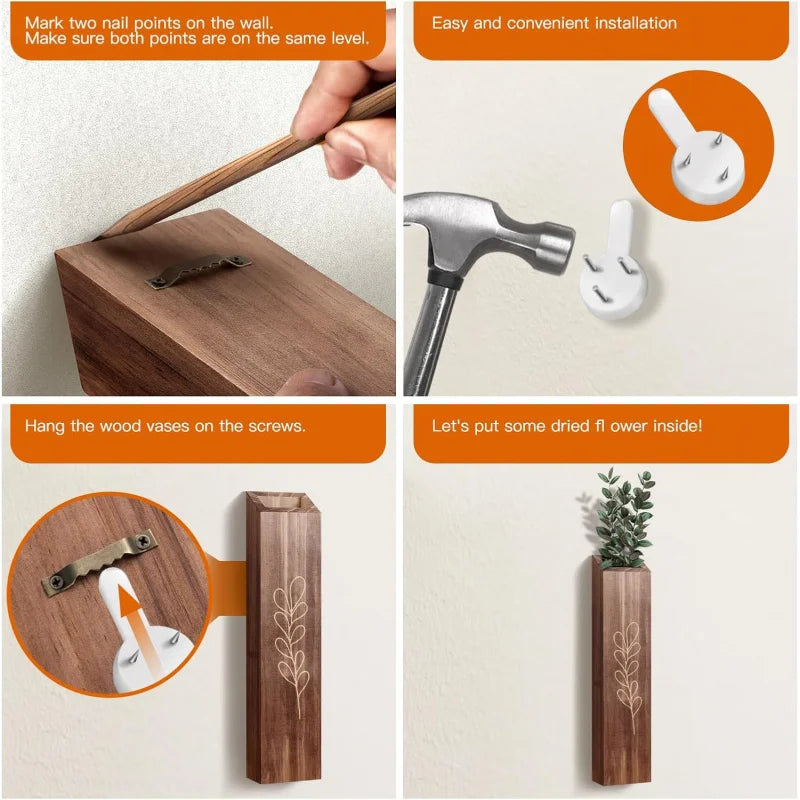 Wooden Wall Flower Pot