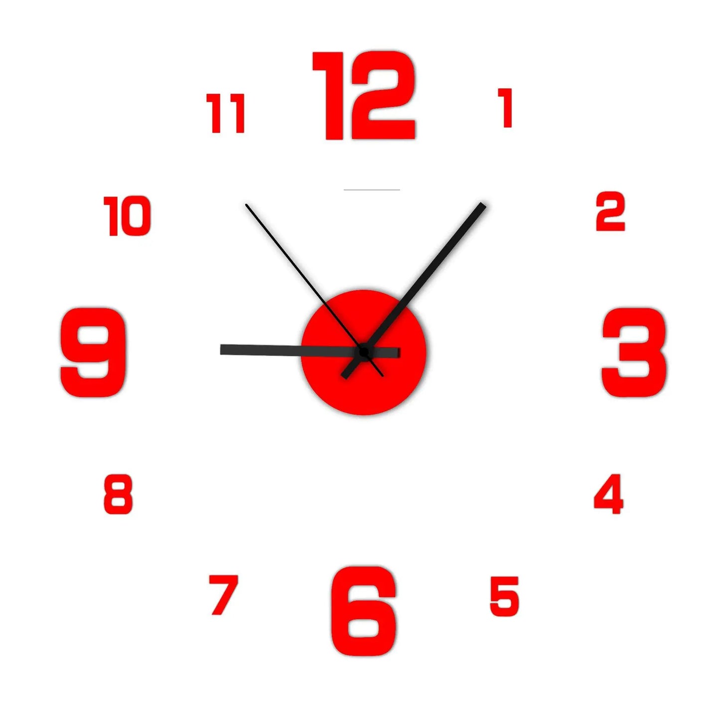 Frameless Wall Decal Clock