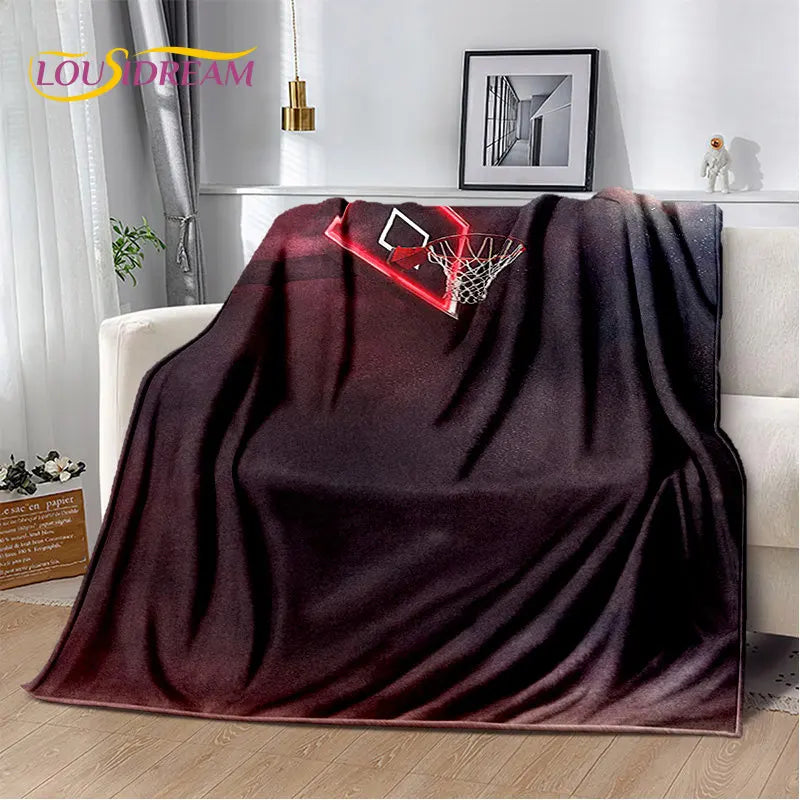 Basketball Art Cartoon Soft Plush Blanket