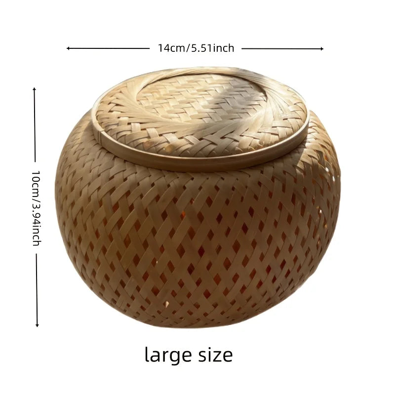Woven Basket with Lid