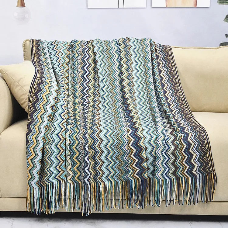 100% Cotton Bohemian Style Blanket