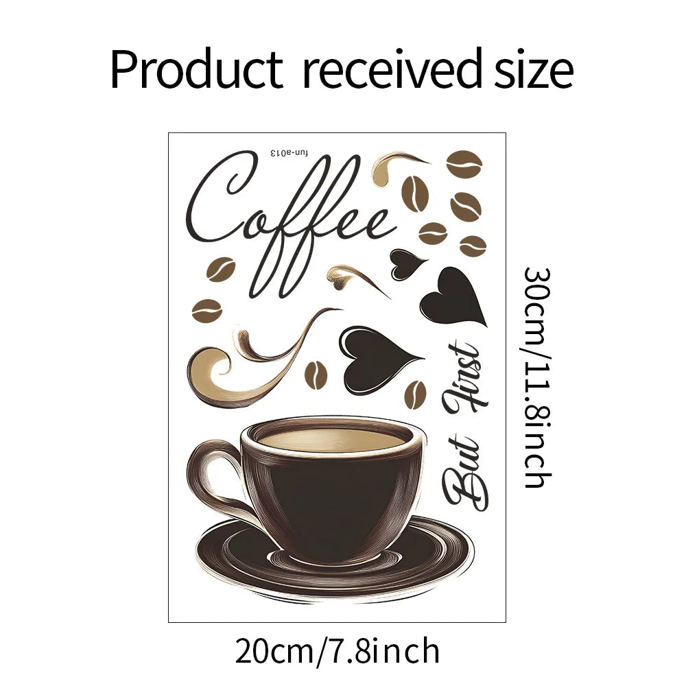 kitchen coffee cup quote wall sticker