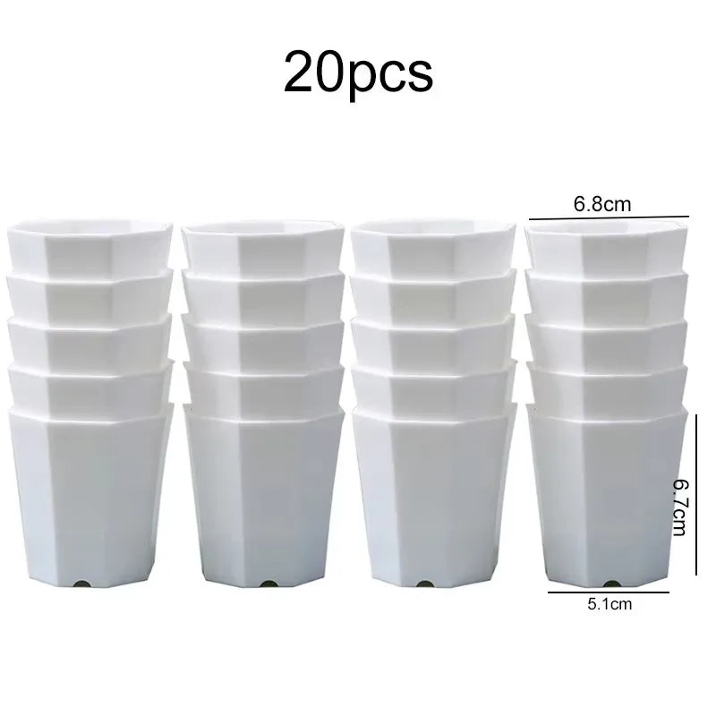 10/20pcs Octagonal Flower Pots