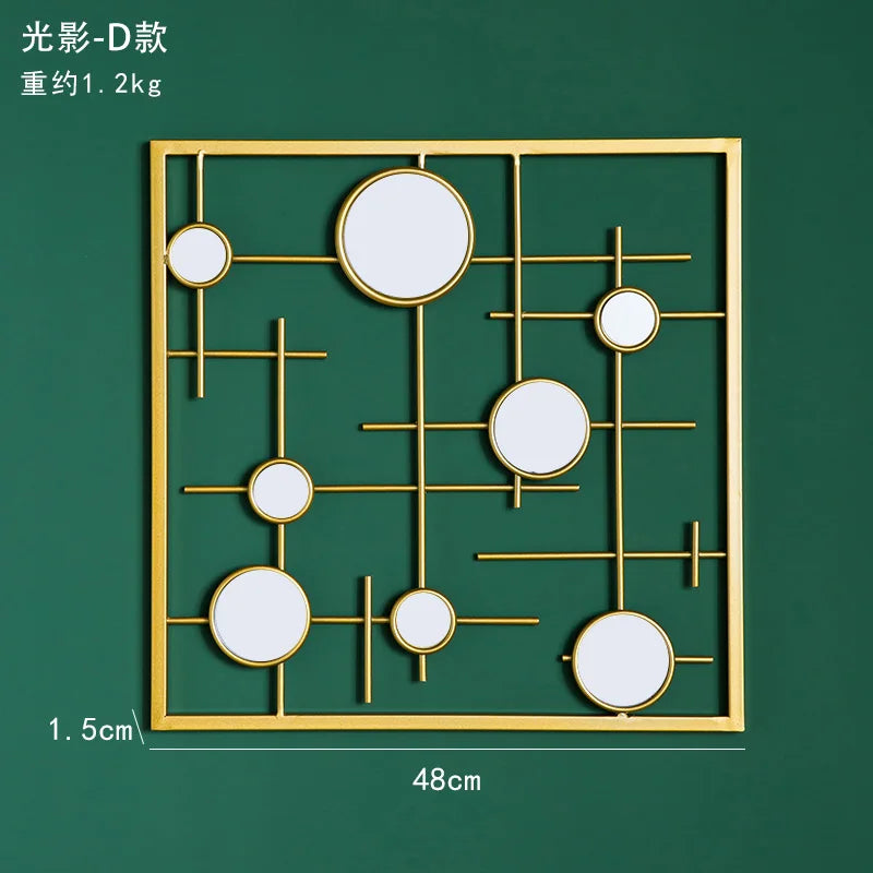 European-style round wall mirror
