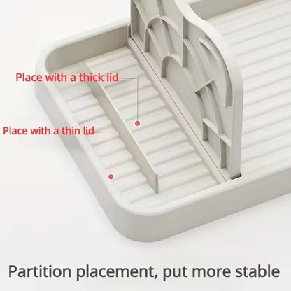 Kitchen counter spoon rack - lid rack