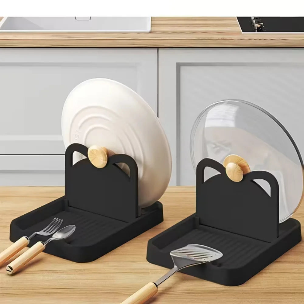 Kitchen counter spoon rack - lid rack