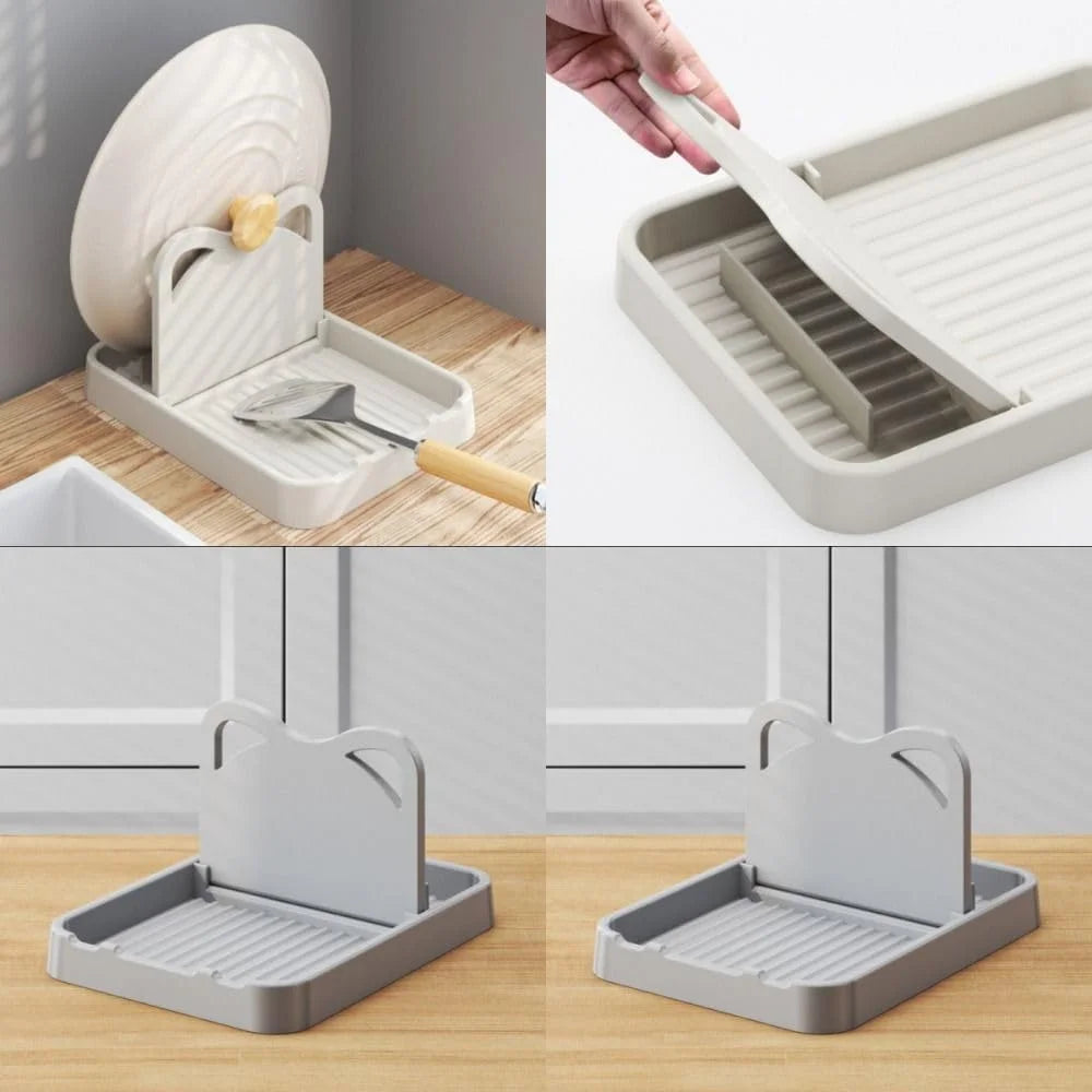 Kitchen counter spoon rack - lid rack