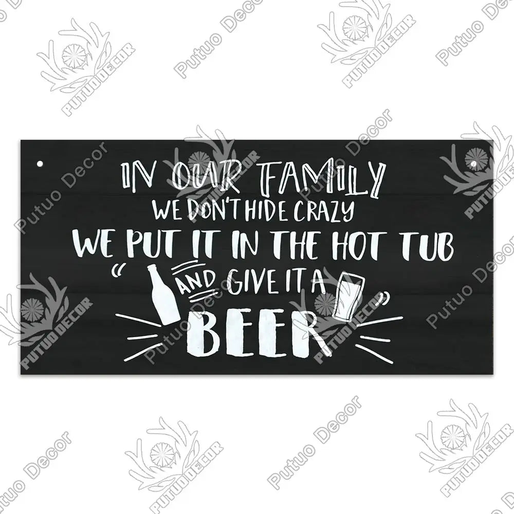 Decor-Wooden Wine Signs