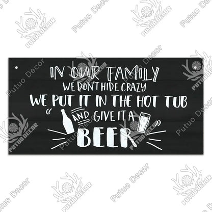 Decor-Wooden Wine Signs