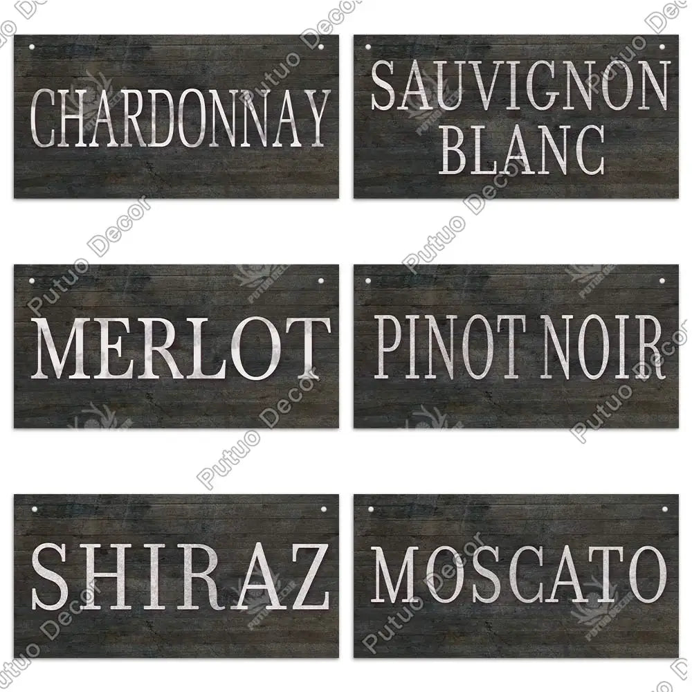 Decor-Wooden Wine Signs