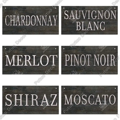 Decor-Wooden Wine Signs