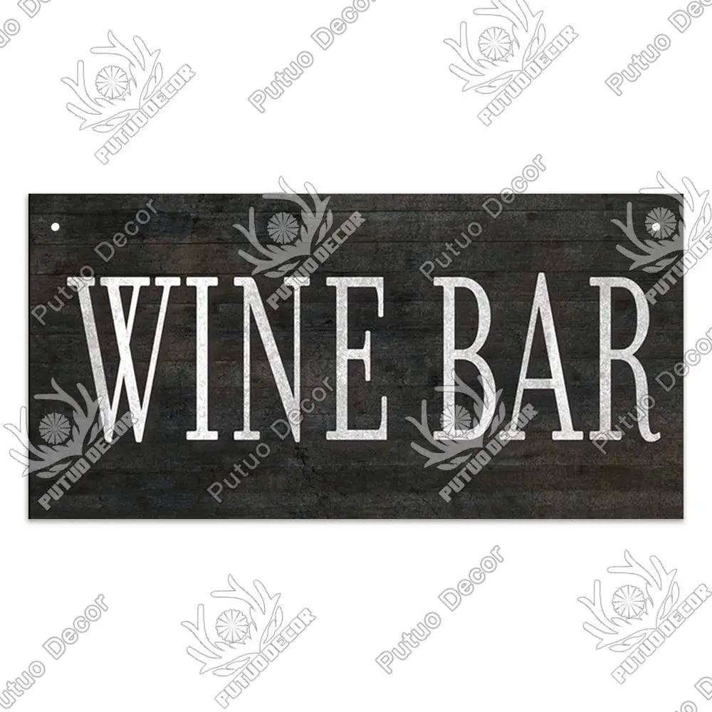 Decor-Wooden Wine Signs