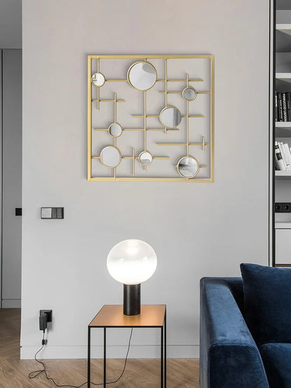 European-style round wall mirror