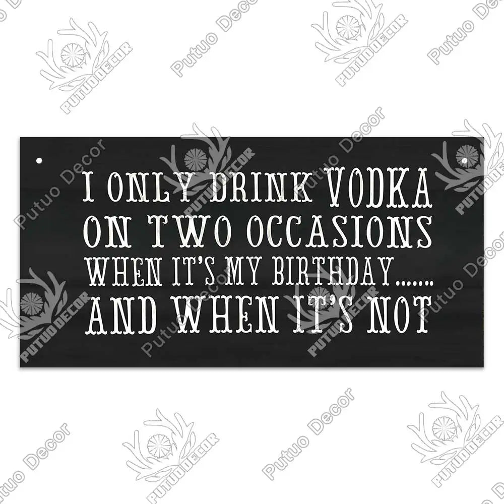 Decor-Wooden Wine Signs