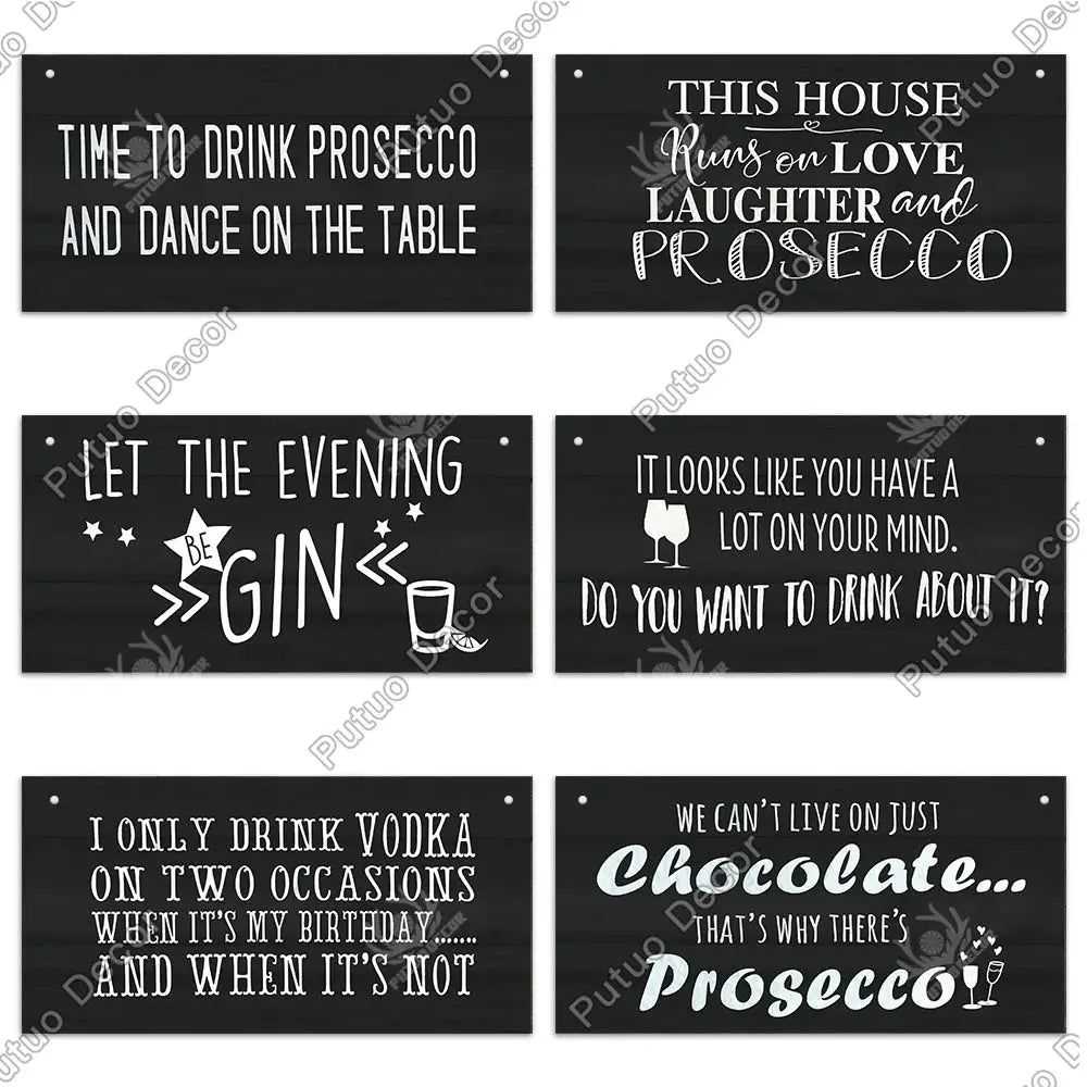 Decor-Wooden Wine Signs