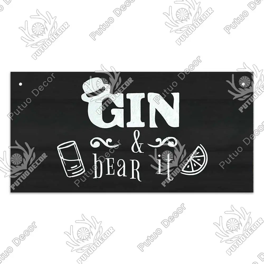 Decor-Wooden Wine Signs