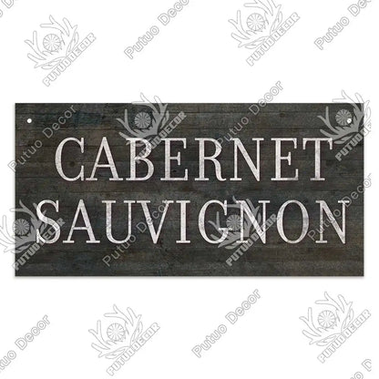 Decor-Wooden Wine Signs