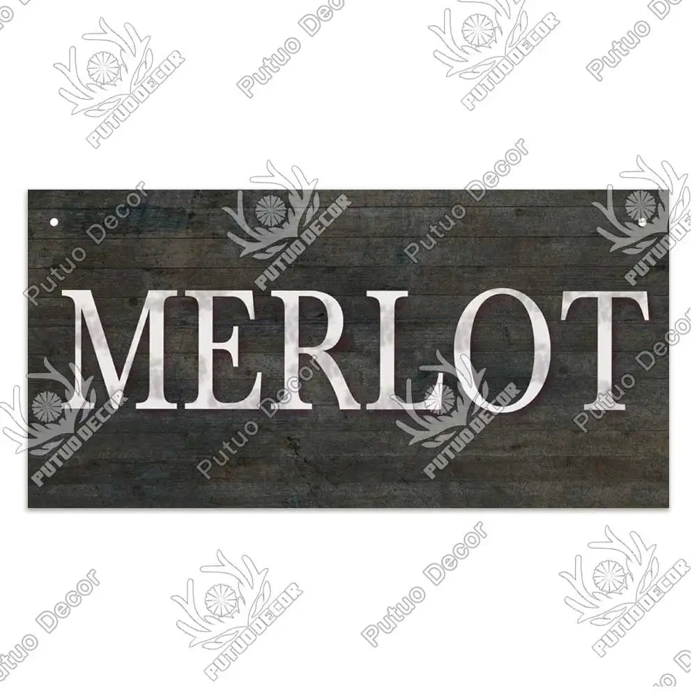 Decor-Wooden Wine Signs