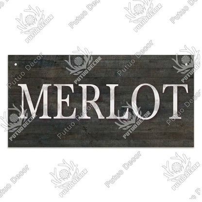 Decor-Wooden Wine Signs