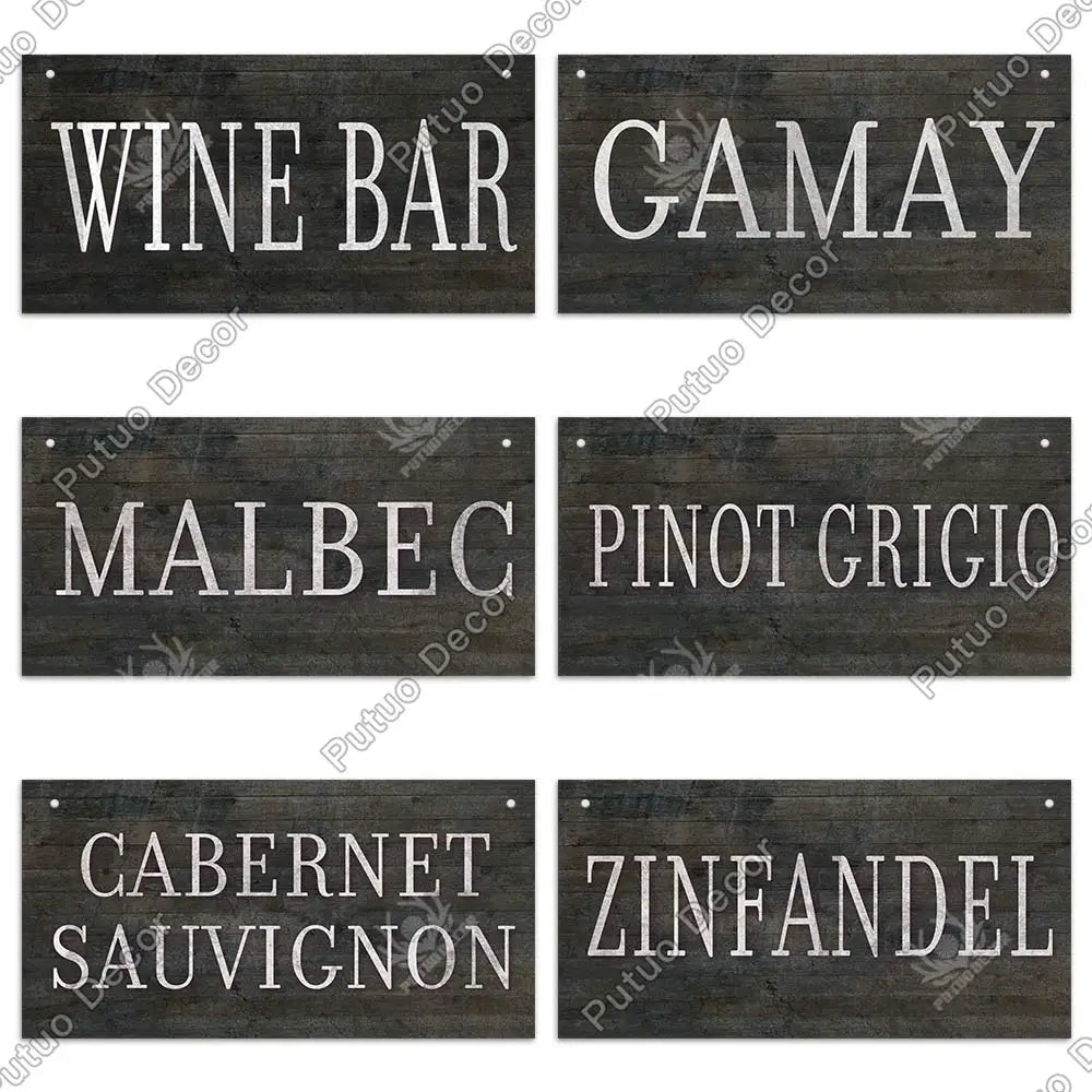 Decor-Wooden Wine Signs
