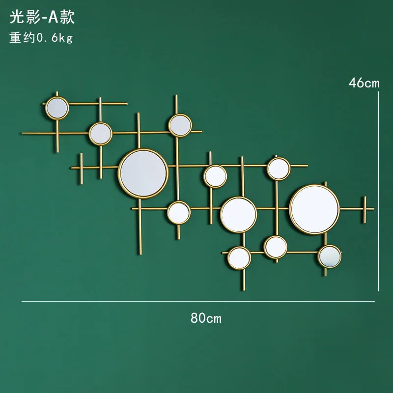 European-style round wall mirror