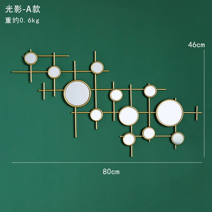 European-style round wall mirror