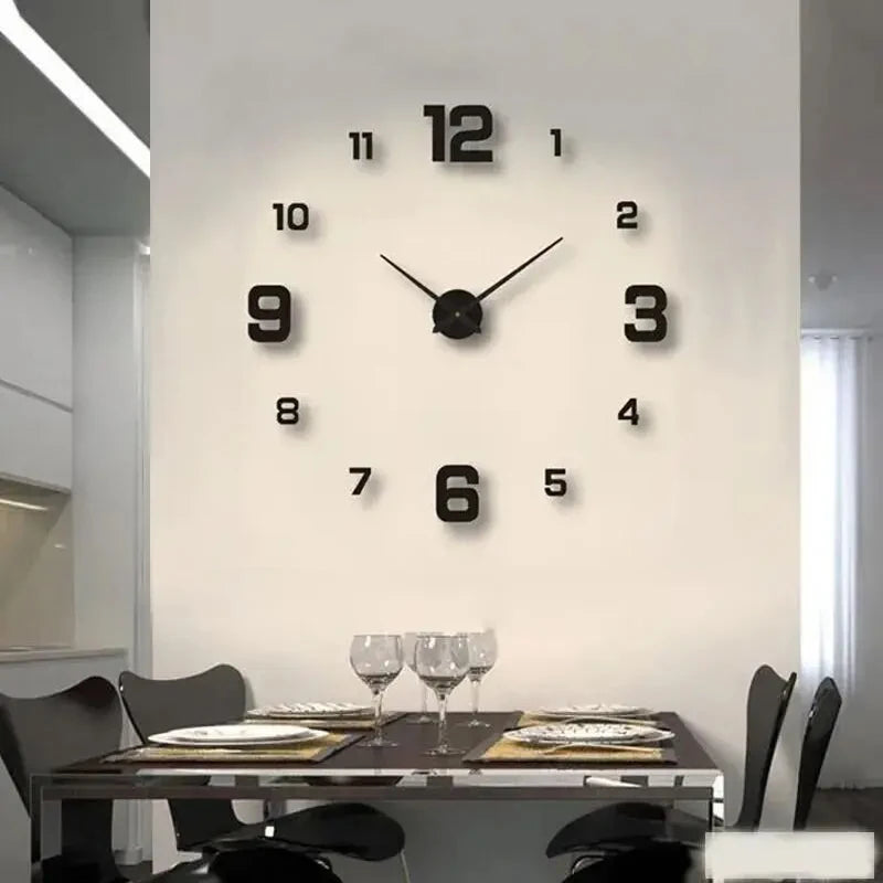 Frameless  Wall Decal Clock