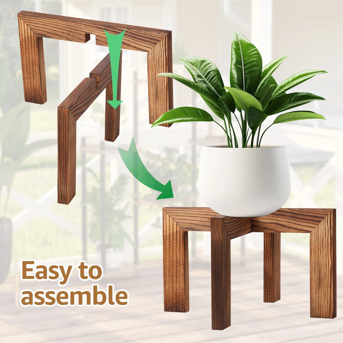 Indoor Wooden Plant Stand