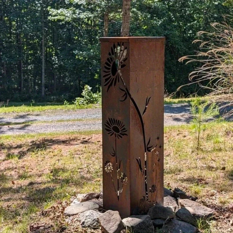 Fairy and Mushroom Garden Column/ Outdoor-Indoor