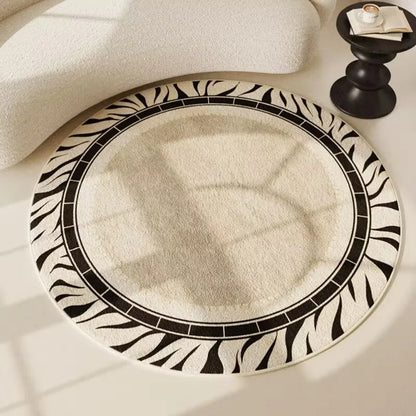 Ins Play Area Round Rugs Non-Slip Circle Classroom Rug Game Floor Mat for Bedroom Living Room Office Entryway Home Decor