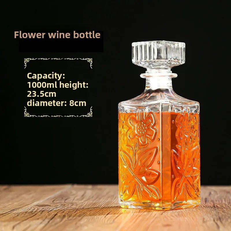 High-End Lead-Free Transparent Glass Decanter