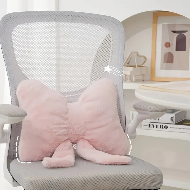 1pc Simple Pink Bow Shaped Pillows