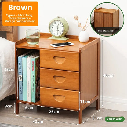 Bedside Nightstand Solid Wood