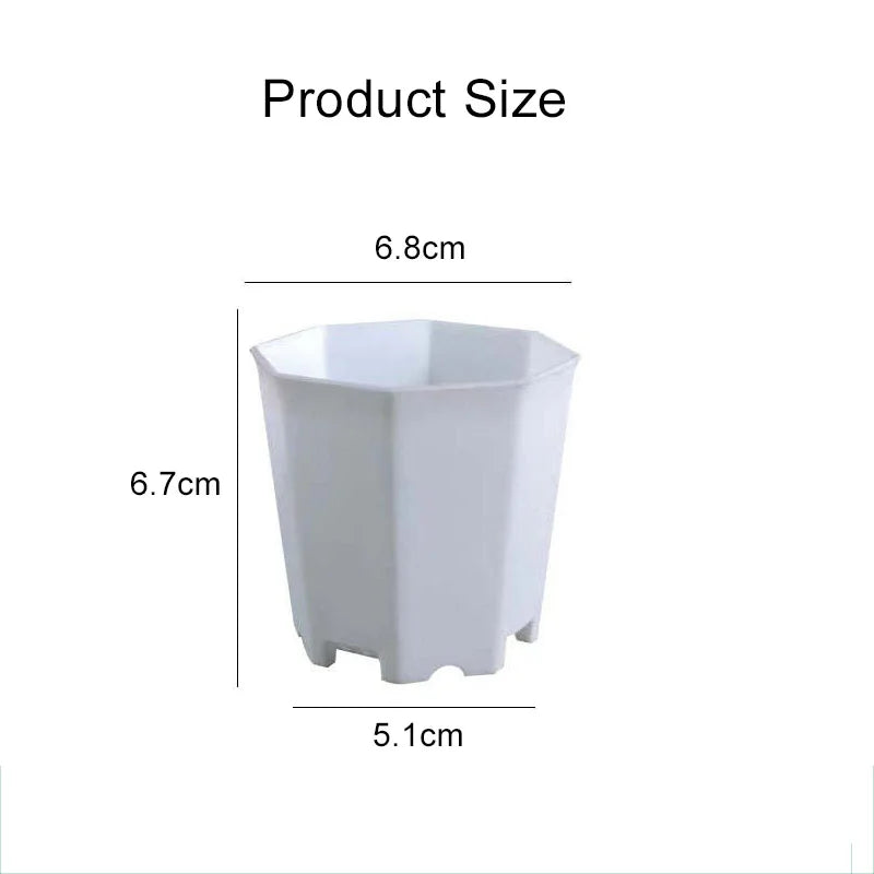 10/20pcs Octagonal Flower Pots