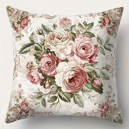 Modern floral pattern decorative pillow cover