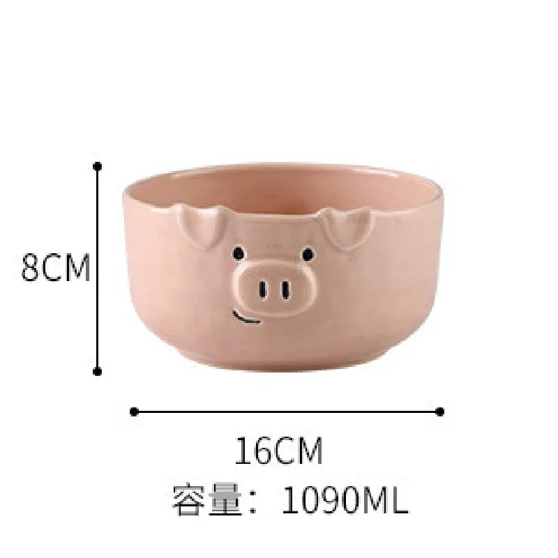 Creative Cute Pink Pig Dishes