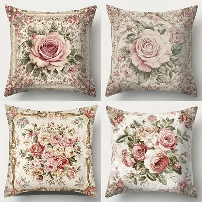 Modern floral pattern decorative pillow cover
