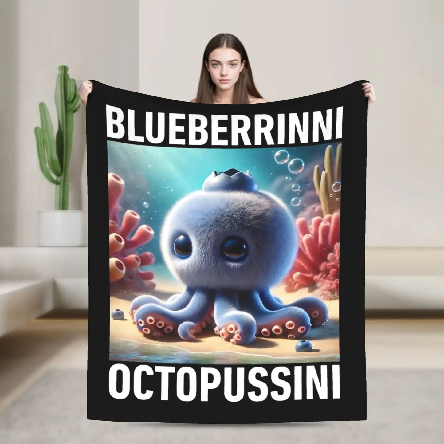 Italian Brainrot Meme Funny Blankets