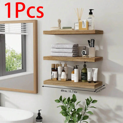 Wooden Floating Wall Shelf