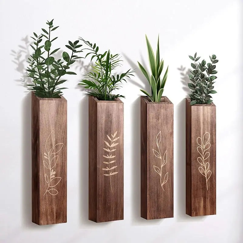 Wooden Wall Flower Pot