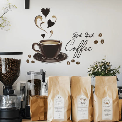 kitchen coffee cup quote wall sticker