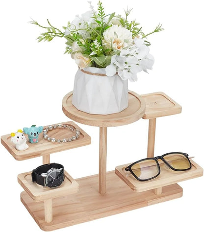 Small Wooden Standing Shelf Great for Jewerly or Small Collections