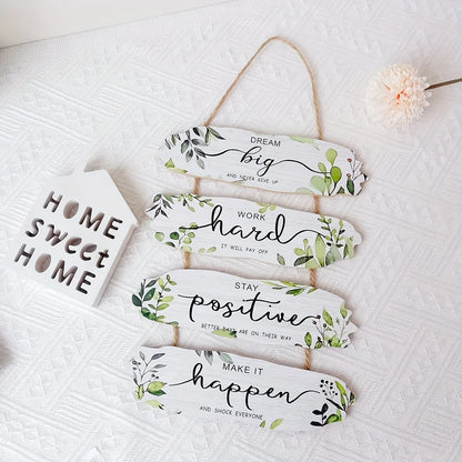 1pc Rustic Wooden Inspirational Hanging