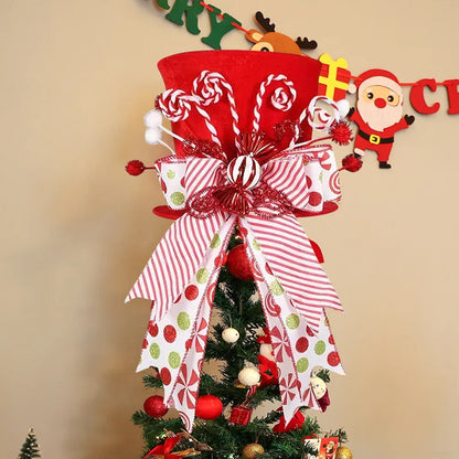 Christmas Red Holiday Tree Topper