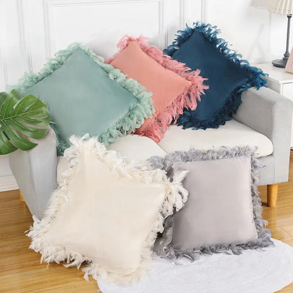 Fashion Home Decor Feather Pillow Case