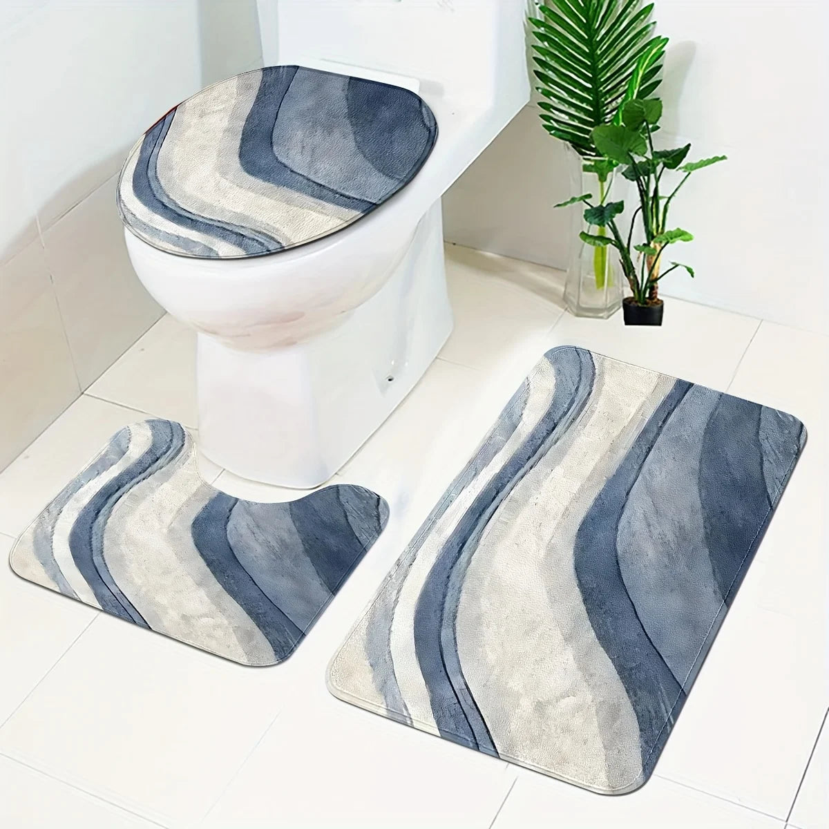 3-piece bathroom rug set