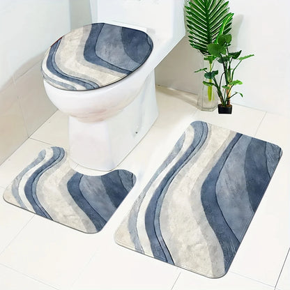 3-piece bathroom rug set